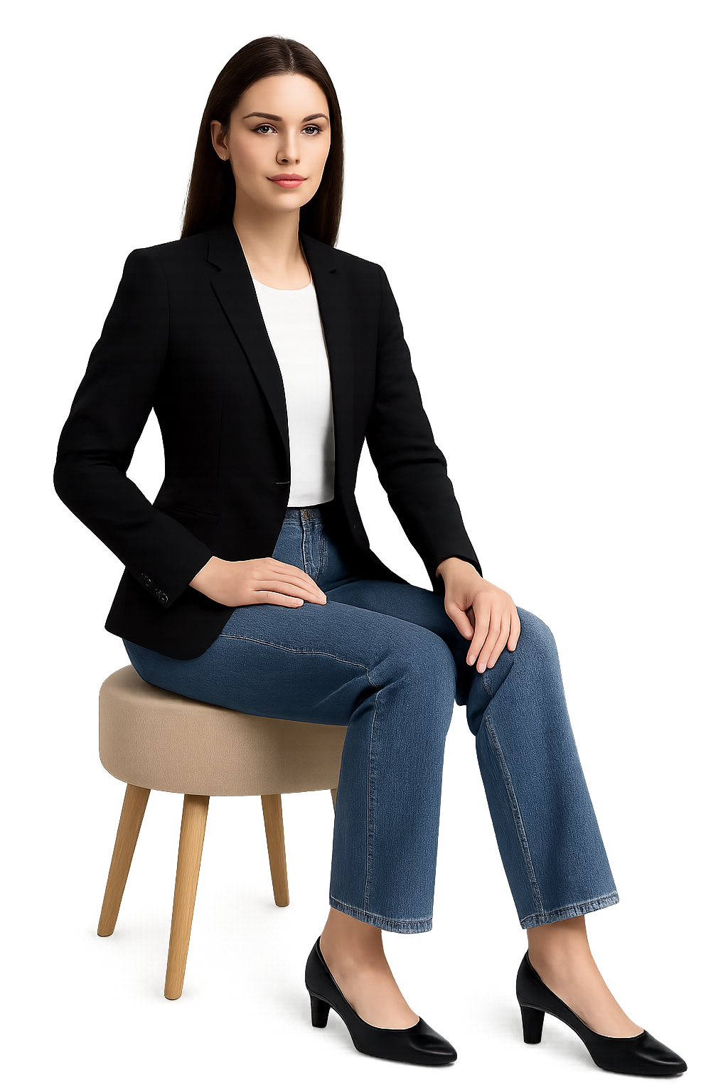 women’s high-waist denim jeans